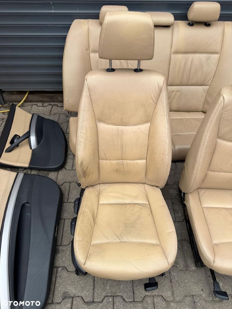 BMW E90 FOTELE KANAPA BOCZKI KOMPLET UK skóra - 5