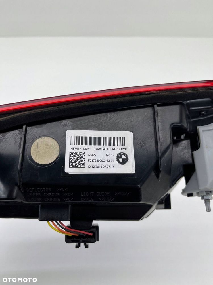 BMW X1 F48 LCI PRAWA LAMPA TYŁ W KLAPĘ 7477718 - 10