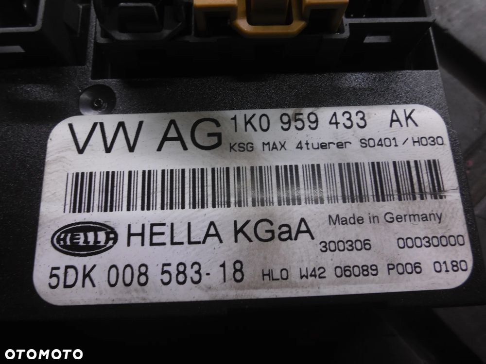 VW GOLF V LEON II A3 8P MODUŁ KOMFORTU 1K0959433AK + WTYCZKI INSTALACJA - 2