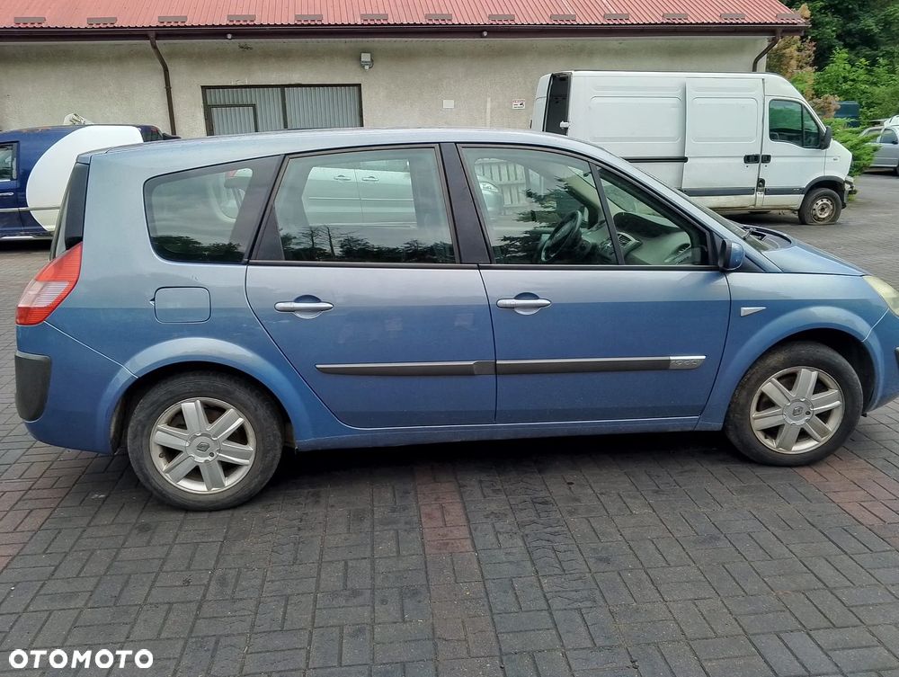 KOMPLETNY PRZÓD Renault Megane Grand Scenic II (Przed Lift)  (03-06r.) TED47 / D47. Europa MASKA LAMPA ZDERZAK BŁOTNIK GRILL ATRAPA PAS PRZEDNI WZMOCNIENIE CZOŁOWE CHŁODNICA HALOGEN do założenia bez malowania - 3