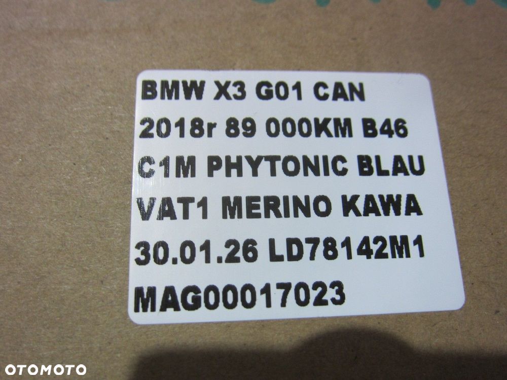 BMW X3 G01 OSŁONA PRZECIWSŁONECZNA SŁUPKÓW KPL PODSUFITKA 8071073 7396429 - 13