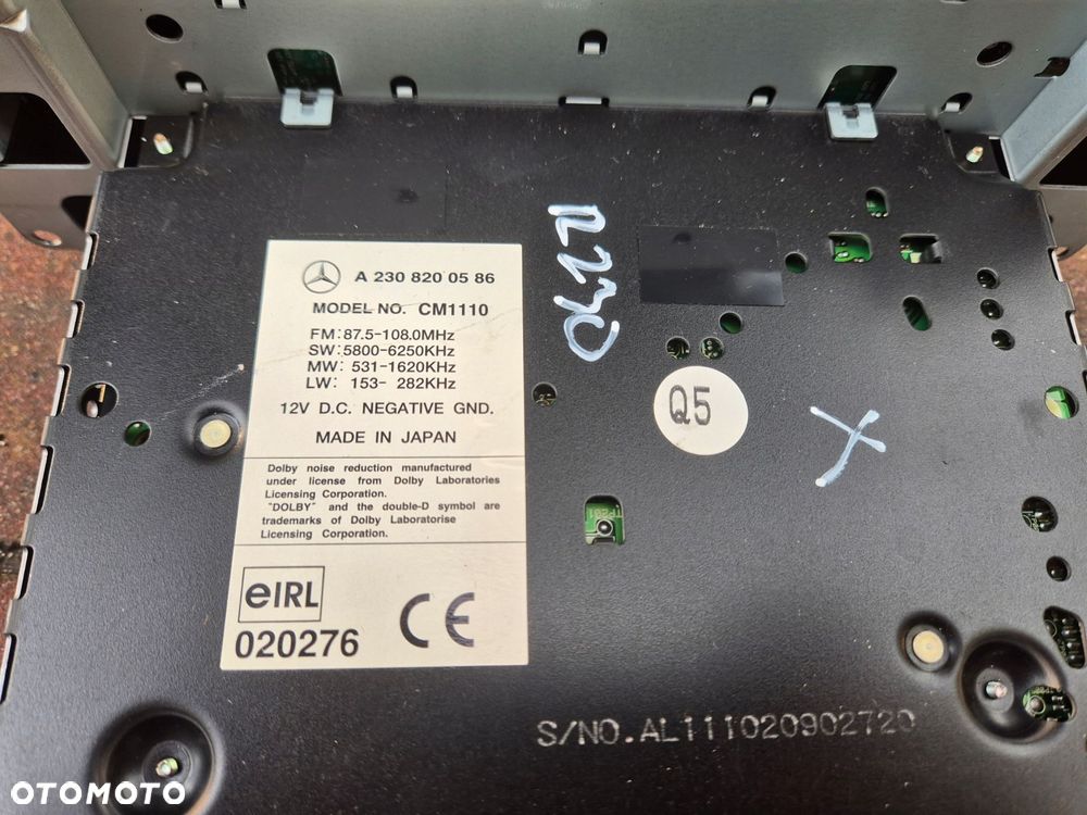 radio cd mercedes sl r230 2308200586 - 3