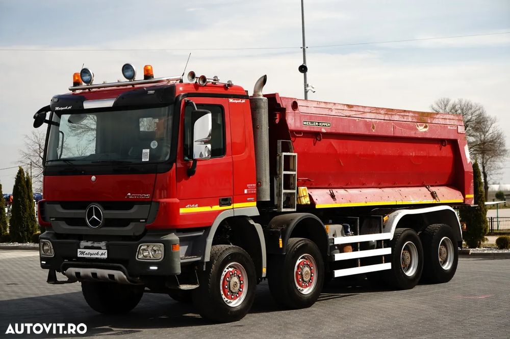Mercedes-Benz ACTROS 4144 / 8x8 / BASCULATOR SPATE / MEILLER KIPPER / EURO 5 - 7