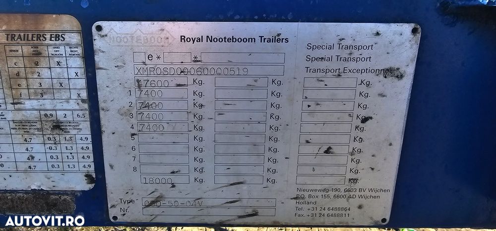 Nooteboom 4 axe Trailer extensibil - 5