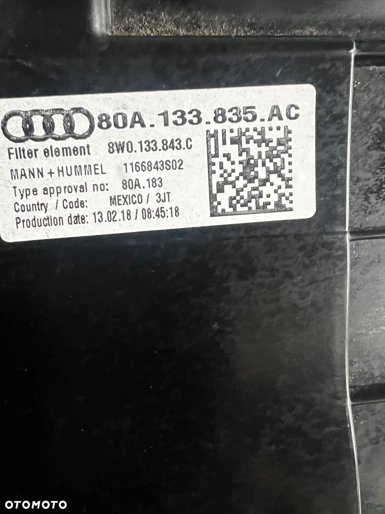OBUDOWA FILTRA POWIETRZA DOLOT Q5 80A 2.0 TDI KOMPLETNY 80A133835AE 03L906461 80A129618 OBUDOWA FILTRA 80A133835AC - 10