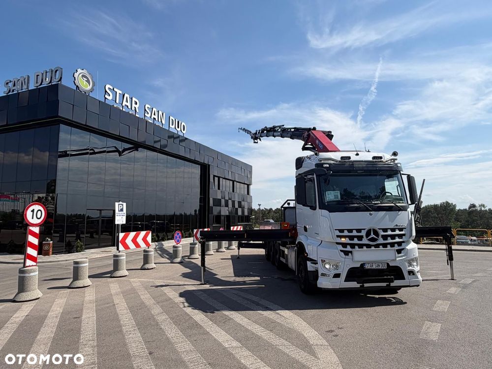 Mercedes-Benz AROCS 3253 8x4 HMF 5020 Fly Jib HDS Żuraw Crane Kran - 4