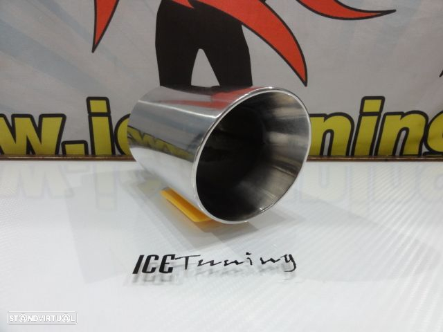 Ponteiras De Escape Redonda 88mm X 195MM 100% Inox - 15