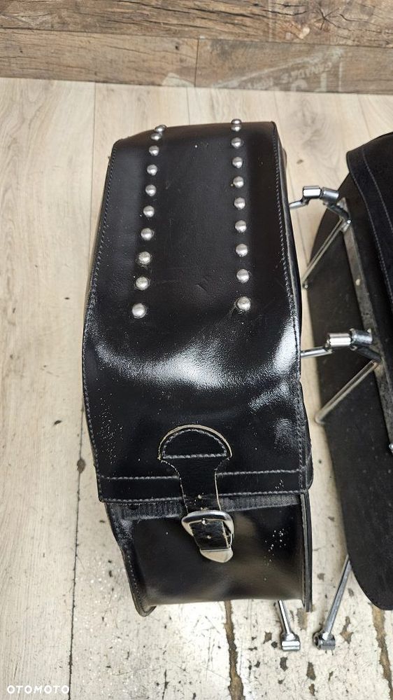 Duże kufry sakwy Ledrie stelaż z podporą Yamaha XVS1100 Drag Star Classic - 5