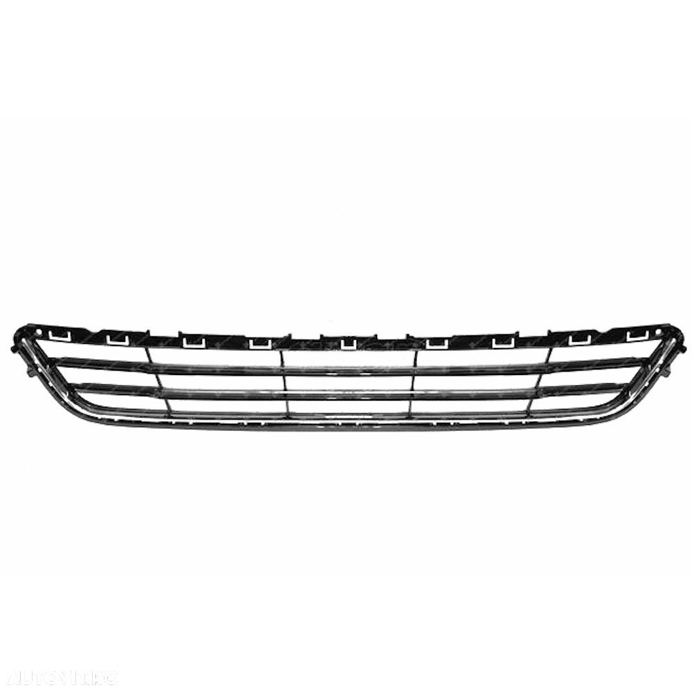Grila bara fata Ford Mondeo, 03.2015-, parte montare negru lucios, cu ornament cromat, deschisa, 32D227-1, Aftermarket - 1