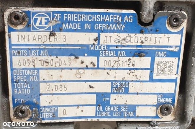 SKRZYNIA BIEGÓW ECOSPLIT 4 Z RETARDEREM DAF XF EURO 6 12S2331TD 15,57-1,00 MANUALNA - 7