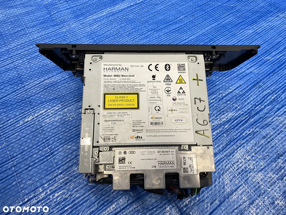 TUNER RADIO CZYTNIK JEDNOSTKA NAWIGACJI MMI AUDI A6 C7 LIFT 4G1035043F ORYGINAŁ + - 7