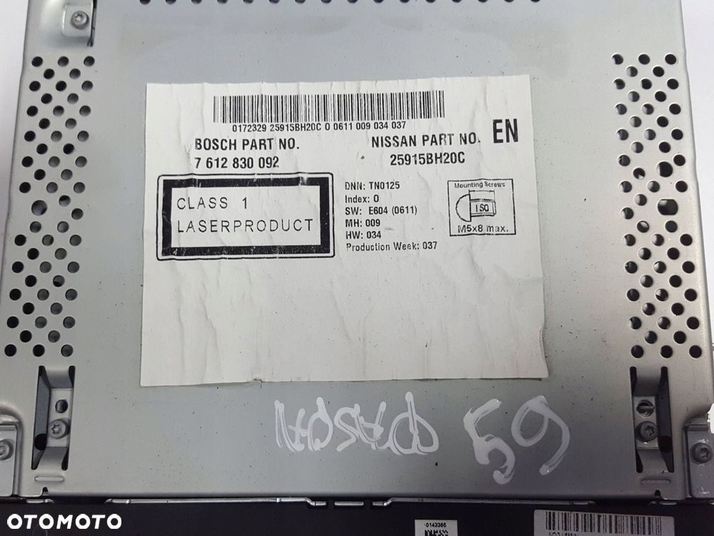 NISSAN QASHQAI I J10 LIFT 10-13r RADIO NAWIGACJA 25915BH20C - 4