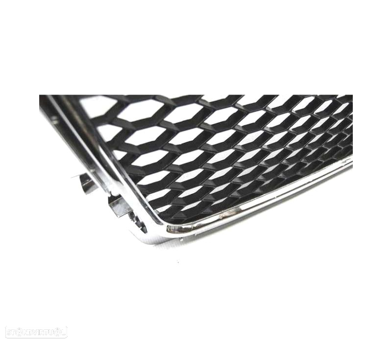 GRELHA FRONTAL AUDI A4 B8 08-11 LOOK RS FRISO CROMADO - 2