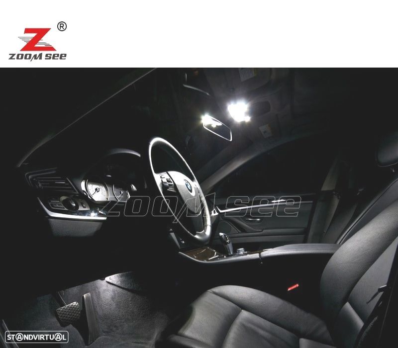 KIT COMPLETO DE 21 LÂMPADAS LED INTERIOR BMW F10 528I 528I 535I 535I XDRIVE 550I 550I M5 11- - 3