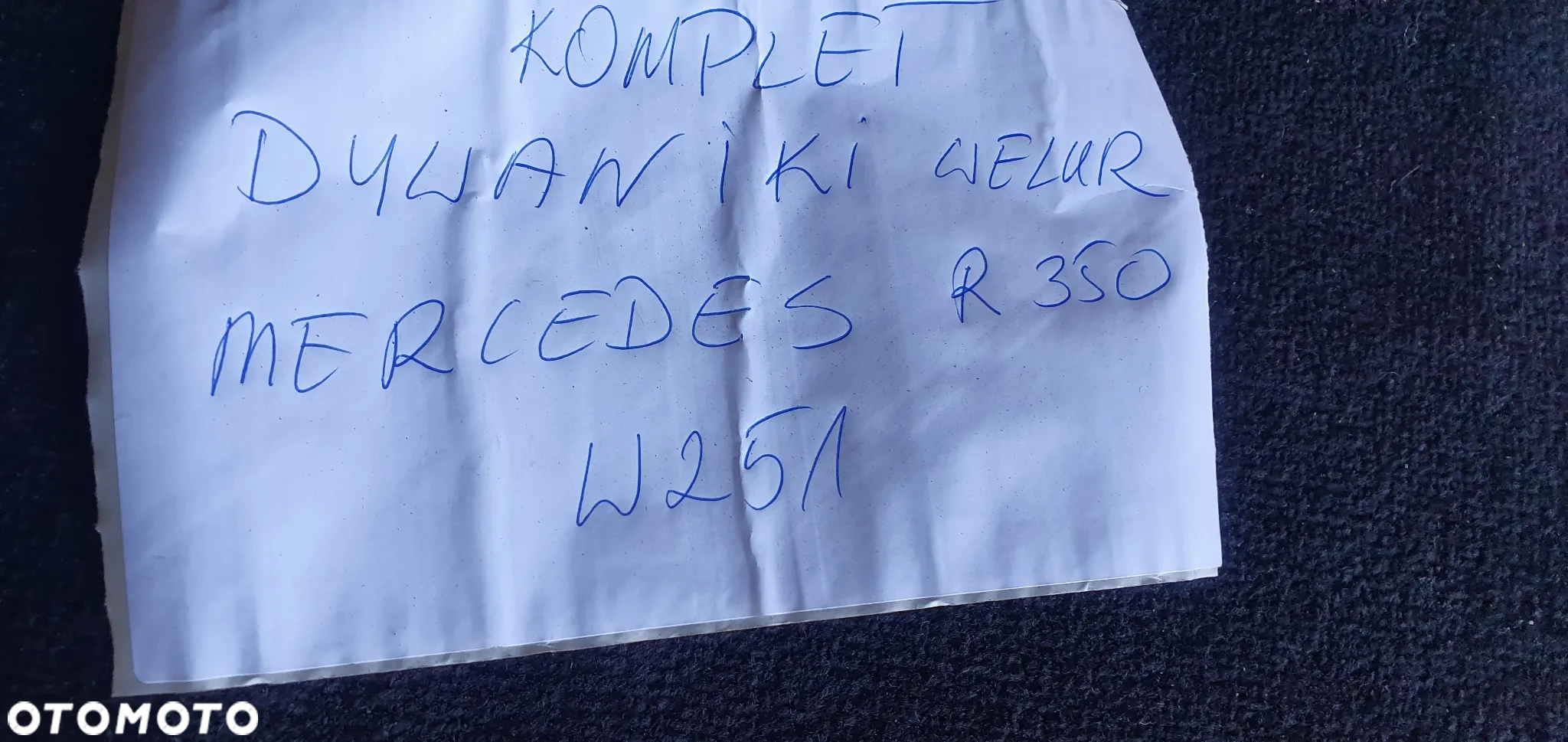 Dywaniki wycieraczki wykładziny welurowe oryginał tył Mercedes R-Klasa W251 R251 - 13
