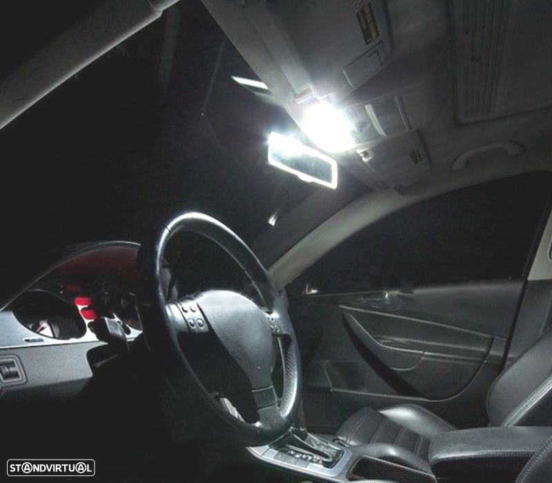 KIT COMPLETO 17 LAMPADAS LED INTERIOR PARA VOLKSWAGEN VW PASSAT B6 SALOON 06-11 - 4