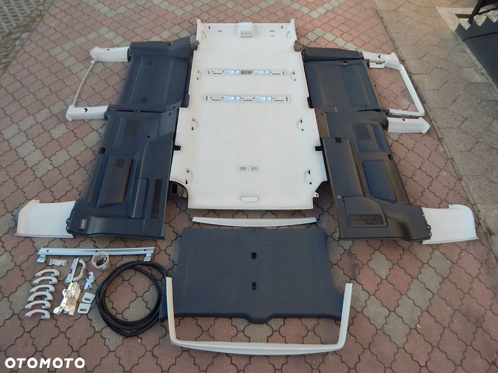 vw t5 lift t6 caravelle środek wnętrze tapicerka podsufitka 1-drzwi long