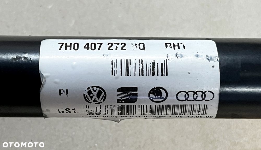 PÓŁOŚ PRAWA DŁUGA AUTOMAT PRZÓD VW T5 TRANSPORTER MULTIVAN CARAVELLE 2.5 TDI EU 7H0407272BQ - 2
