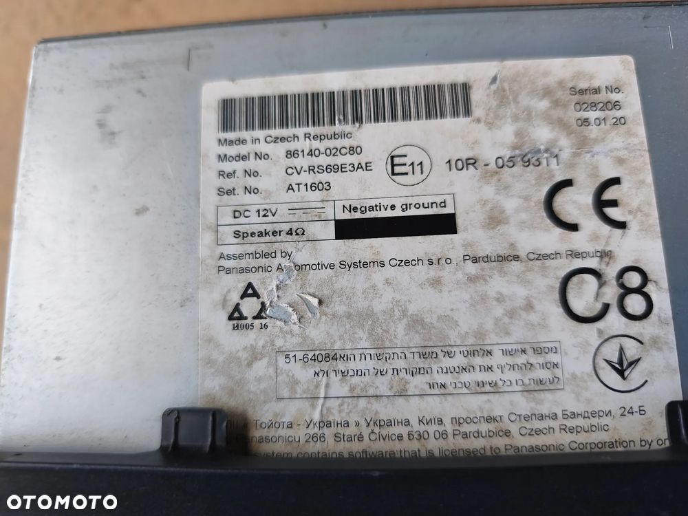 RADIO NAWIGACJA 86140-02C80 TOYOTA COROLLA  XII E21 - 5