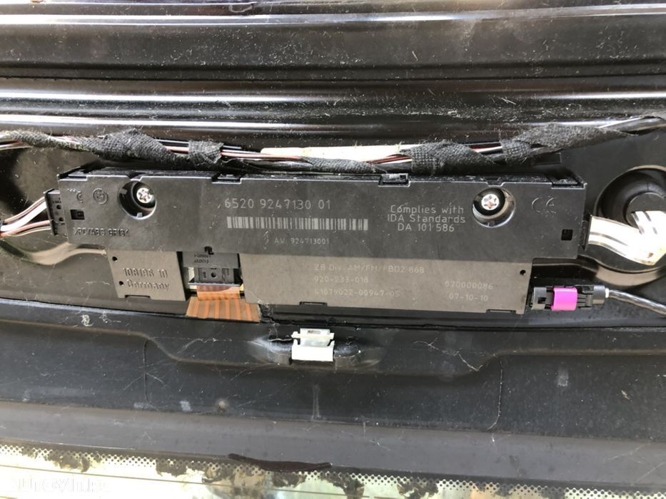 Lunetă Geam spate bmw F11 antena stop Motoras ștergător camera marșarier mers înapoi portbagaj - 3