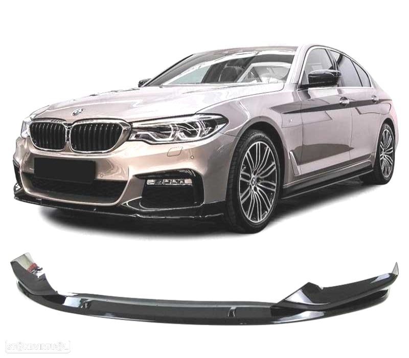 SPOILER DIANTEIRO BMW G30 G31 21- LOOK M PERFORMANCE PRETO BRILHANTE - 1