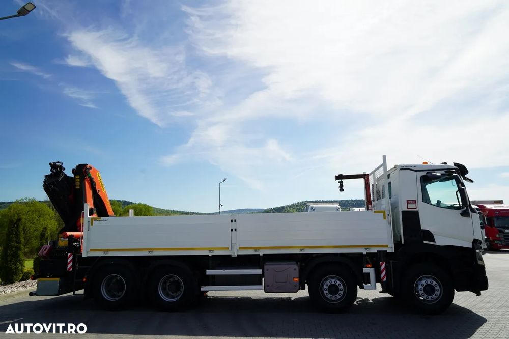 Renault C 430 / 8x4 / 7 M LIVRARE + PALFINGER 33002 HDS - ridicare: 14,5 M / CAPACITATE DE RIDICARE 9800 KG / RADIOCOMANDĂ / ROTATOARE / EURO 6 - 13