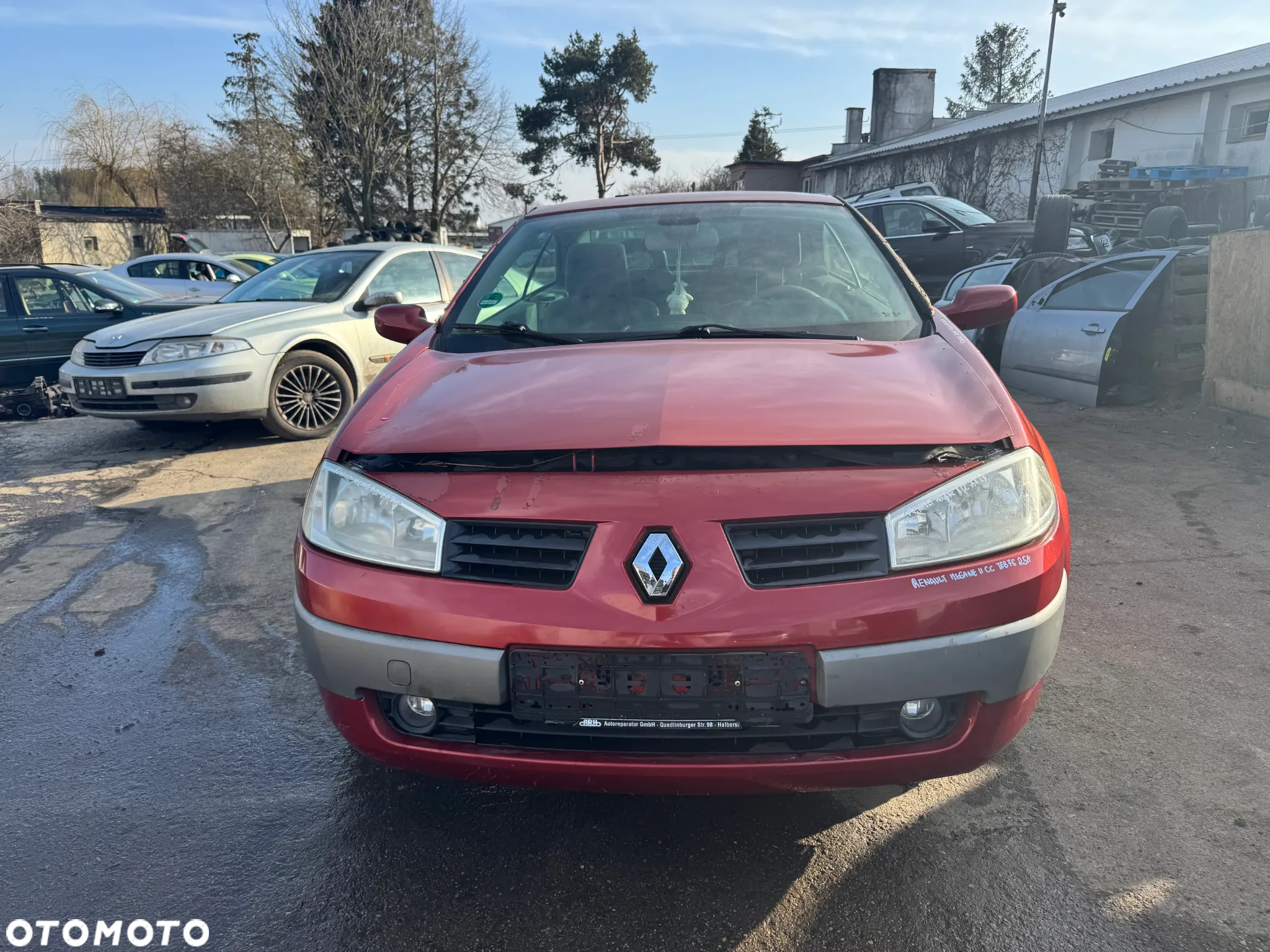 RENAULT MEGANE II CABRIO 2004 1.6 16V 113KM TEB76 CZERWONY NA CZĘŚCI - 2