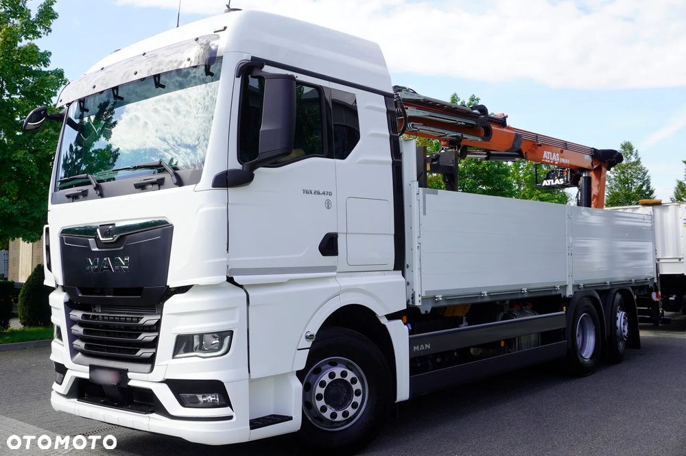 MAN TGX 26.470 6x2-4 / 30 tys. km!!! / HDS Atlas 170.2vb-a12 / oś skrętna / Przyczepa Krone 18 EPAL_260983 - 10