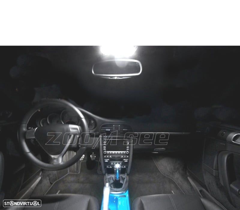 KIT COMPLETO 10 LAMPADAS LED INTERIOR PARA PORSCHE 911 SERIE 997 CARRERA 4S TURBO S 05-11 - 3