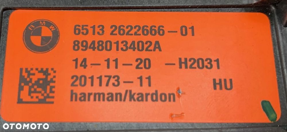 BMW 1 F40 GŁOŚNIK NISKOTONOWY SUBWOOFER HARMAN KARDON PRAWY 2622666 - 3