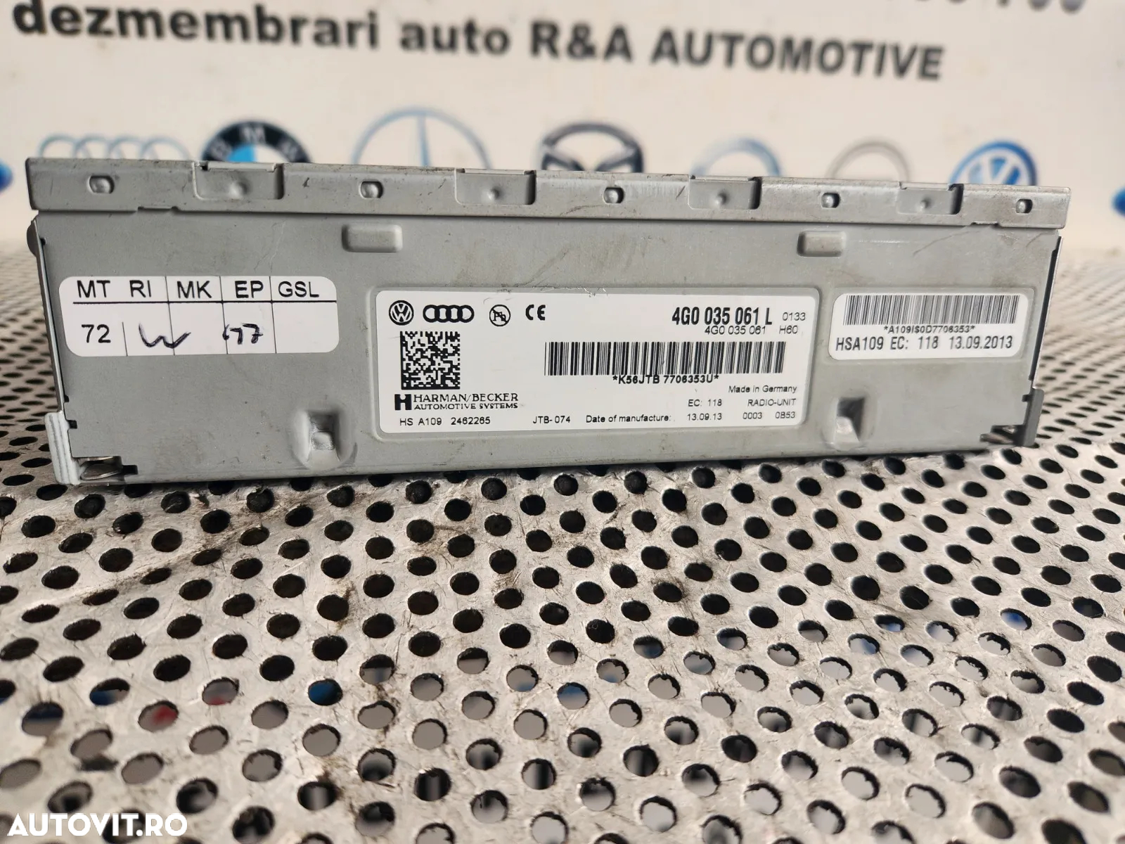 Unitate MMI Radio Box Navigatie Audi A4 B8 A5 A6 C7 A7 Q5 Etc. DUPA 2008 Cod 4G0035061L Dezmembrez Audi - Dezmembrari Arad - 6