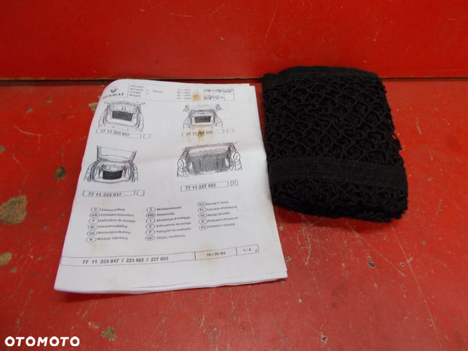 RENAULT MEGANE II SCENIC II MODUS SIATKA BAGAŻNIKA - 1