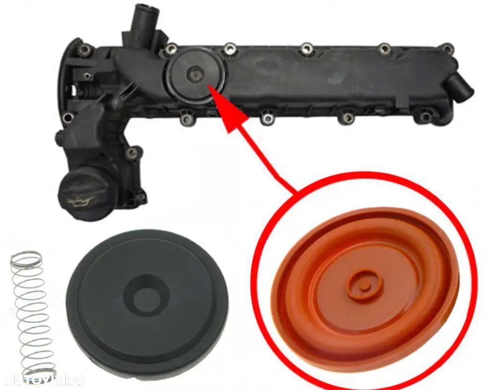 Supapa Valva Pcv Membrana Capac Culbutori Fiat Citroen 2.2 HDI Suzuki - 1