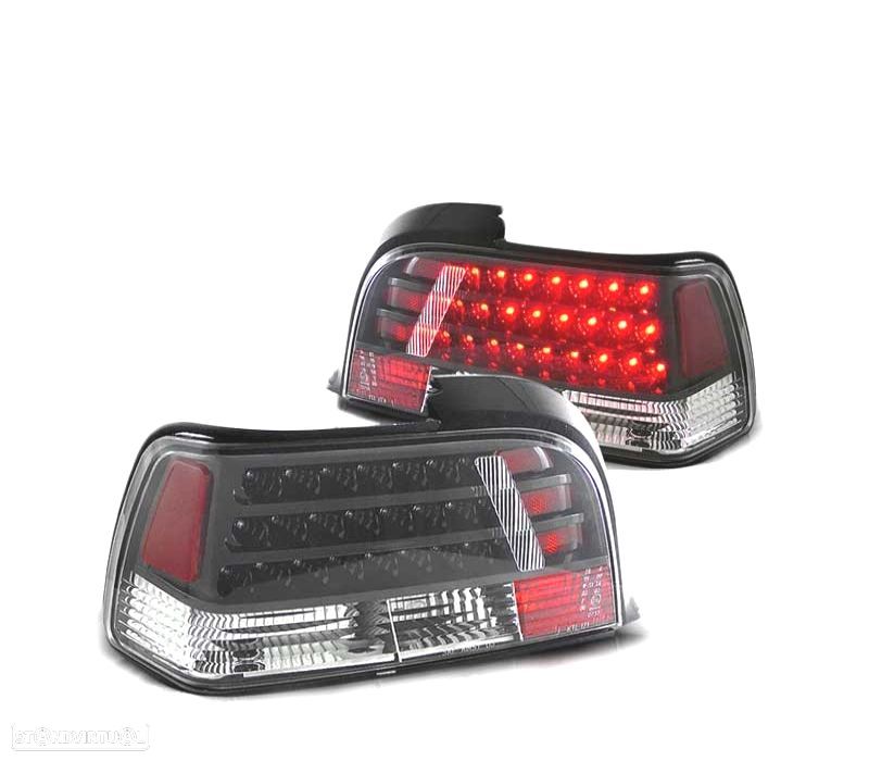 FAROLINS TRASEIROS LED BMW E36 COUPÊ 90-99 PRETO - 1