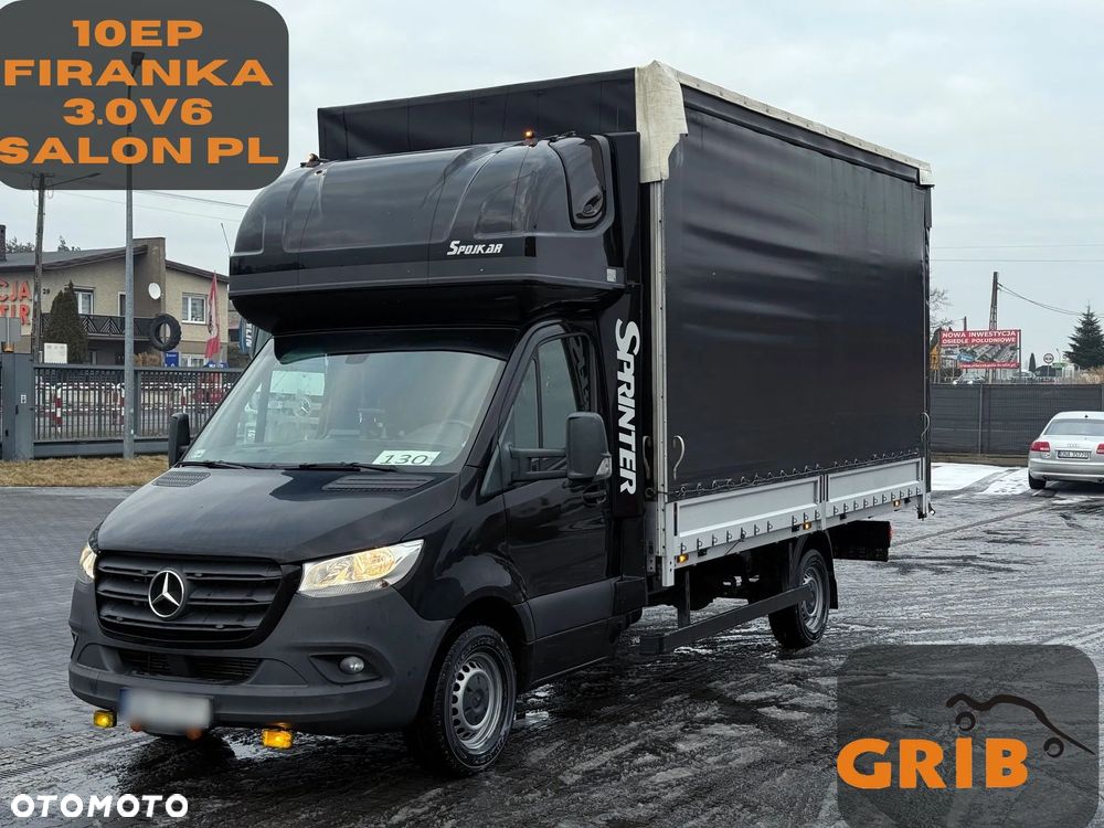 Mercedes-Benz Sprinter 319 CDI V6 Plandeka 10 ep Firanka Salon PL, Jeden Właściciel - 1