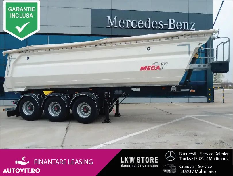 Mega 28m3 BASCULABILA,BALAST,HARDOX–NOUA/TOP! - 1