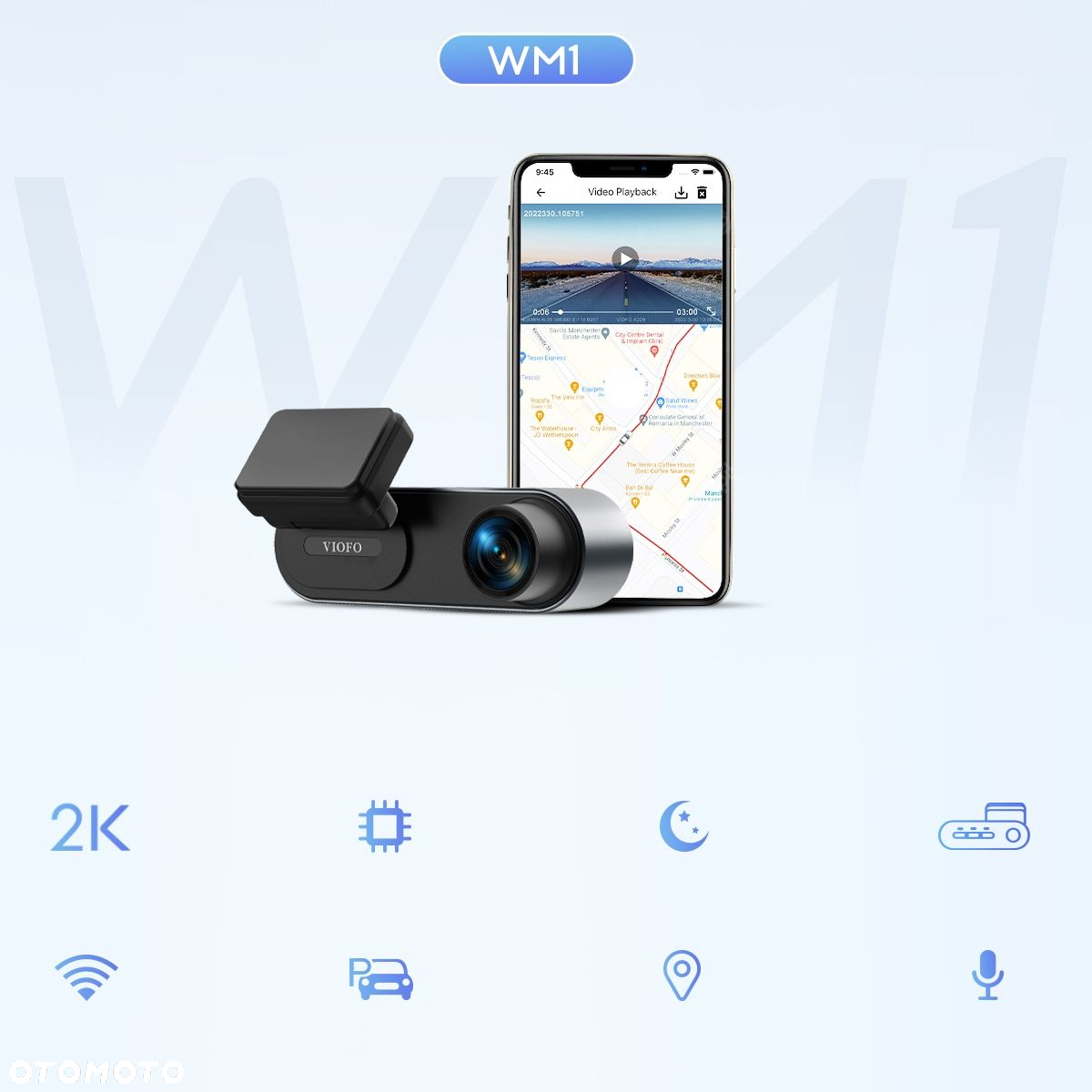 VIOFO WM1 REJESTRATOR TRASY GPS WIFI BT QHD - 2