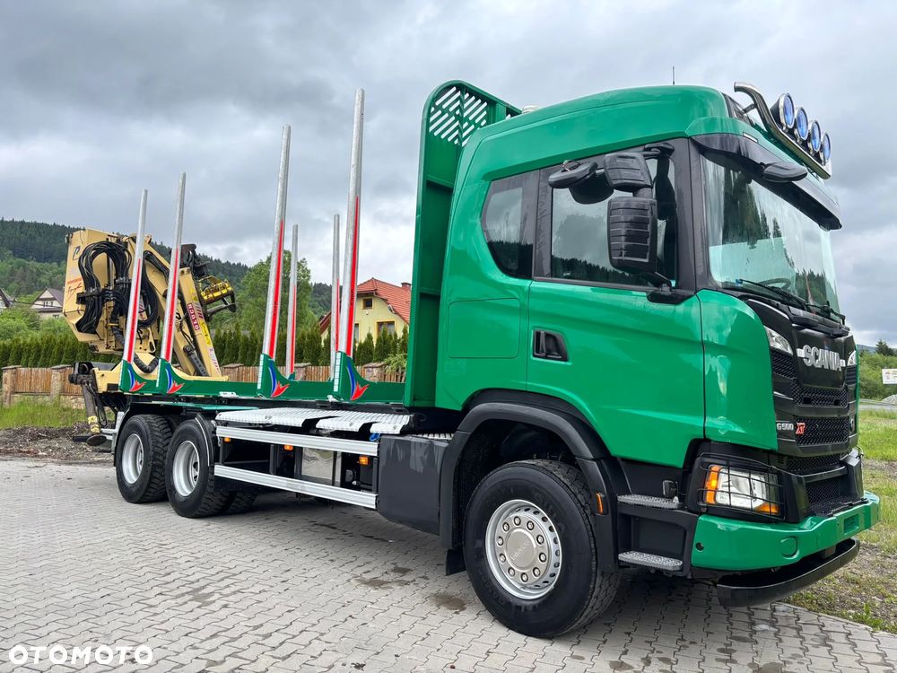 Scania Scania 500XT 6X4 EURO 6 Resor Resor Dzwig HDS z kabiną Do drewna Lasu dłużycy kłody Palfinger - 9