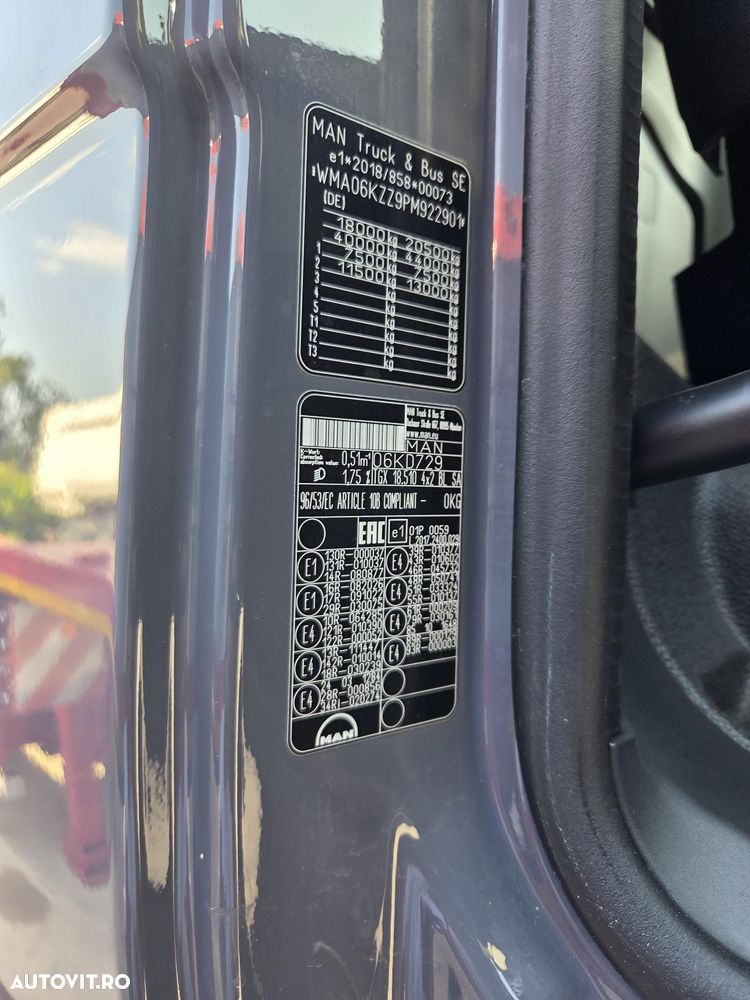 MAN TGX 18.510 4x2, 510 CP Euro 6, 2023, 126.355km, KIT BASCULARE, FULL OPTION-RULATA DOAR IN GERMANIA, Frigider, automata+intarder, rezervor 600l alum, anvelope 90% ok, posibilitate leasing 4 ani, CA NOU-PROMOTIE 66.900 EUR+Tva - 36