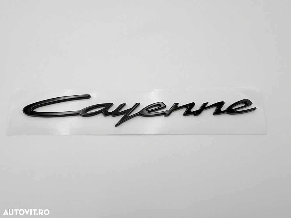 Emblema Compatibila PORSCHE Cayenne 2023 facelift spate negru - 1