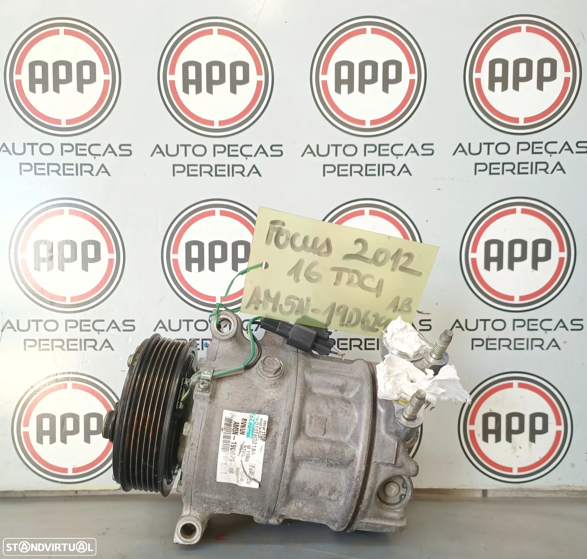 Compressor ar condicionado Ford Focus de 2012, 1.6 TDCI , referência AM5N-19D629-AB - 1