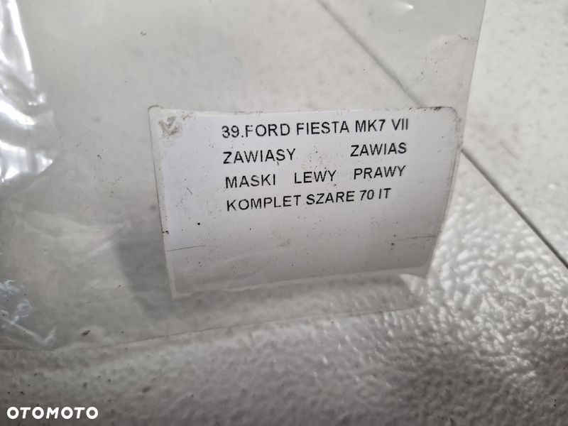 ford fiesta mk7 vii zawiasy maski pokrywy silnika lewy prawy komplet szare - 7