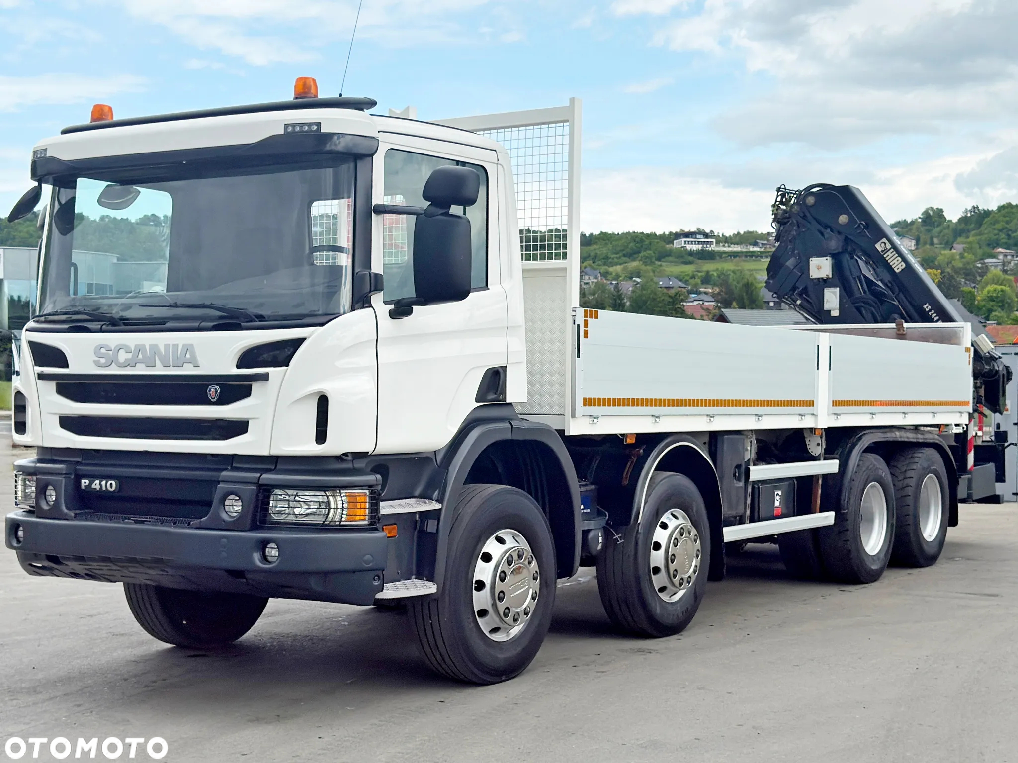 Scania P 410 * SKRZYNIA 7,00m * HIAB 244 E -5 HIPRO + PILOT *8x4 *STAN BDB - 4