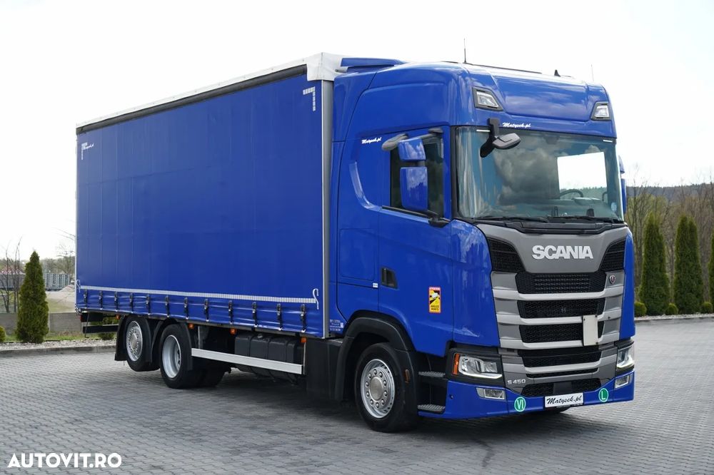 Scania S 450 / SOLO / CORTINĂ / 6x2 / ACOPERIȘ RIDICABIL / PUNȚĂ RIDICABILĂ / - 7