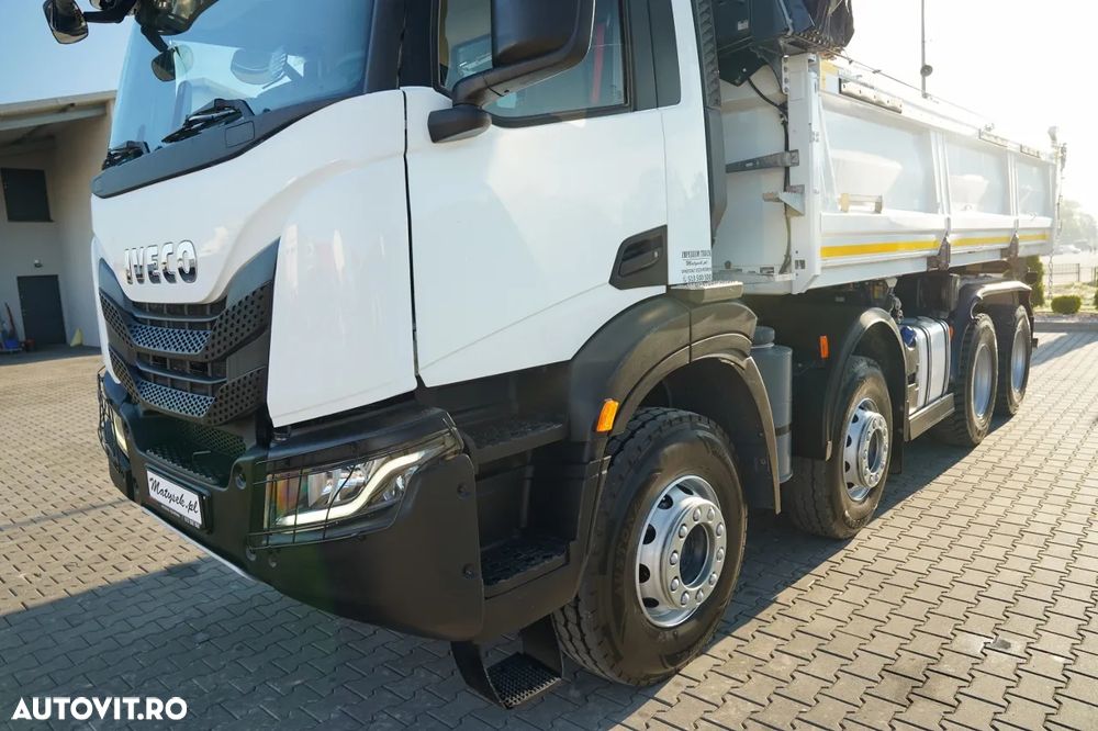 Iveco X-WAY 480 / 8X4 / BASCULATOR DUBLU / BANCĂ LATERALĂ HIDRODOXICĂ / PERDĂ ELECTRICĂ / ANVELOPE 100% / - 21