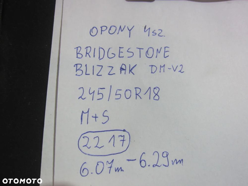 OPONY BRIDGESTONE BLIZZAK 245/50 R18 4SZTUKI ZIMOWE 2017 4x6mm - 15