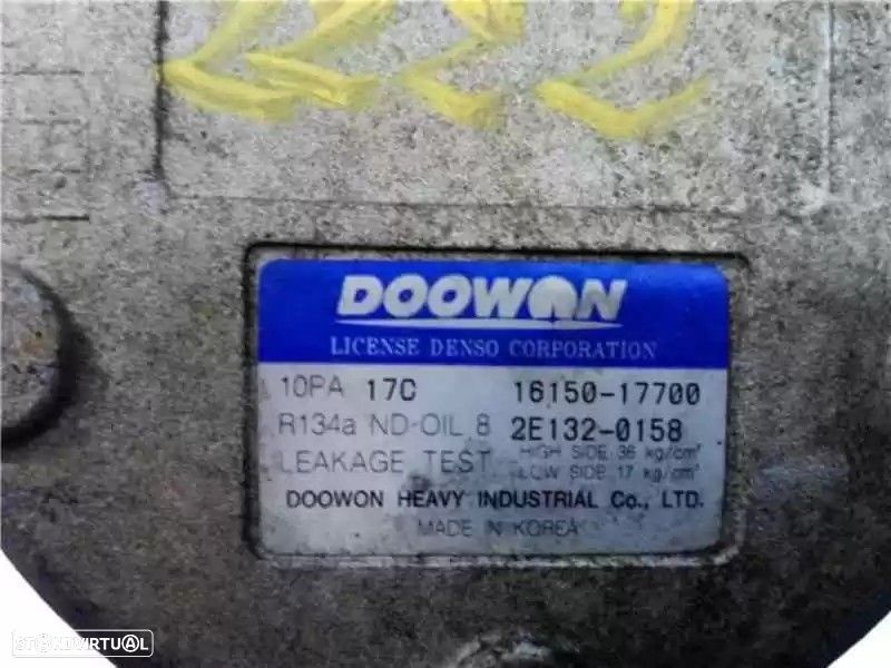 COMPRESSOR AR CONDICIONADO KIA SORENTO I 2006 -1615017700 2E1320158 - 2