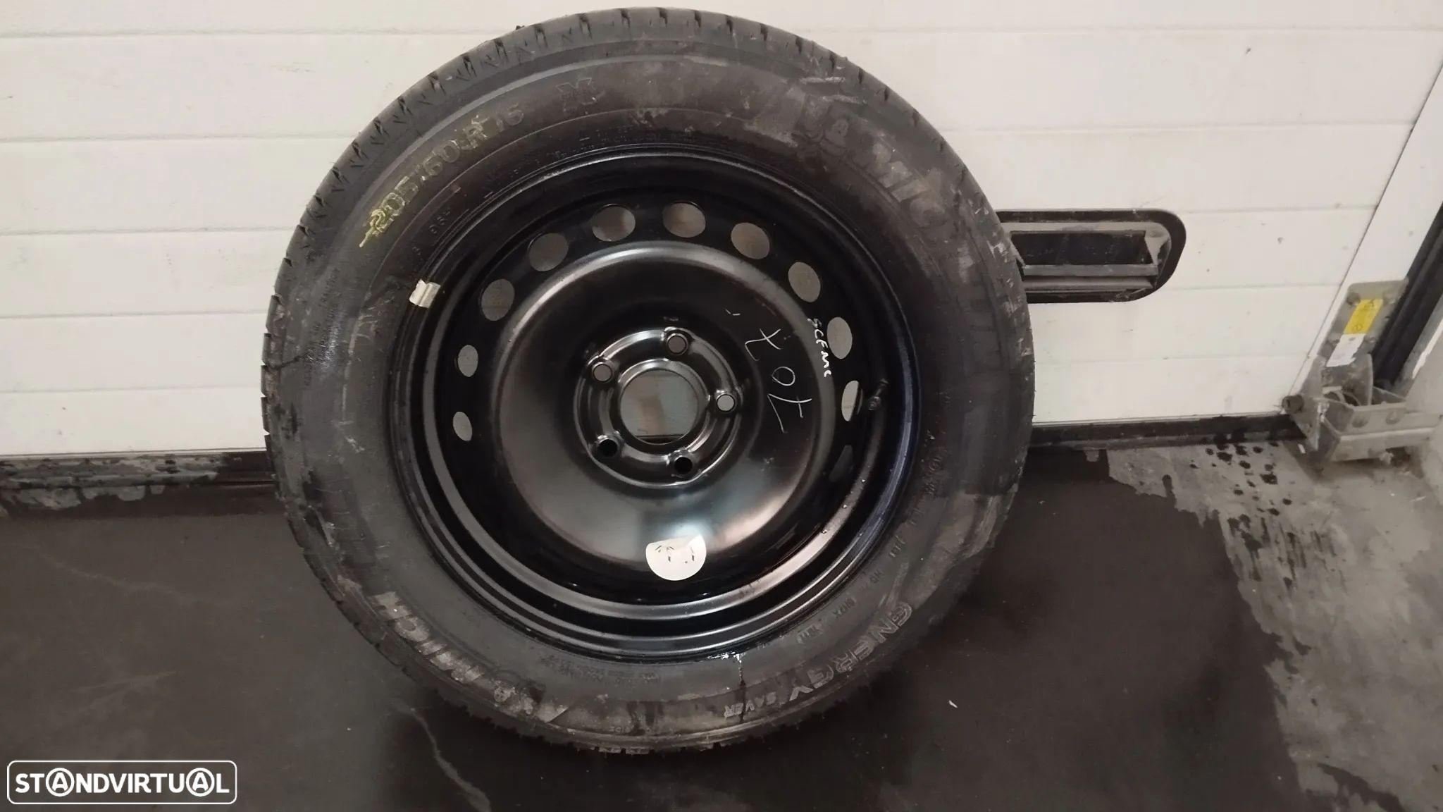 RODA ./ JANTE SUPLENTE ORIGINAL RENAULT MEGANE 5X114.3 COM PNEU 205/60 R16 - 1