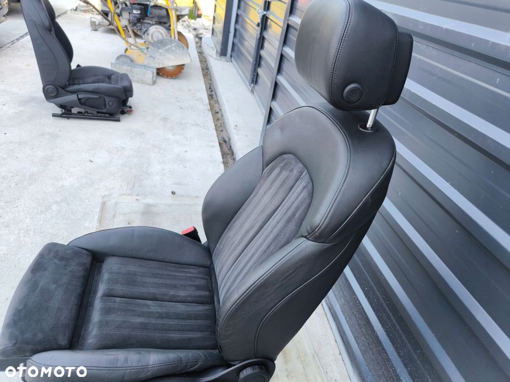 FOTEL KIEROWCY SKÓRA + ALCANTARA PODGRZEWANY A6 C7 A7 4G8 ORYGINAŁ ! - 11