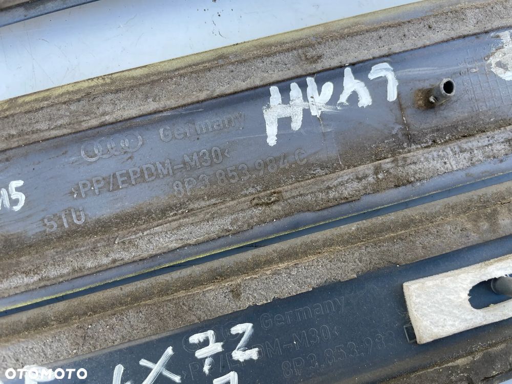 ŚRODKOWA LISTWA BŁOTNIKA LEWA PRAWA TYŁ AUDI A3 8P 3D LY7W LZ6L LY1H LZ7L LZ5J 8P3853983 8P3853984 - 6